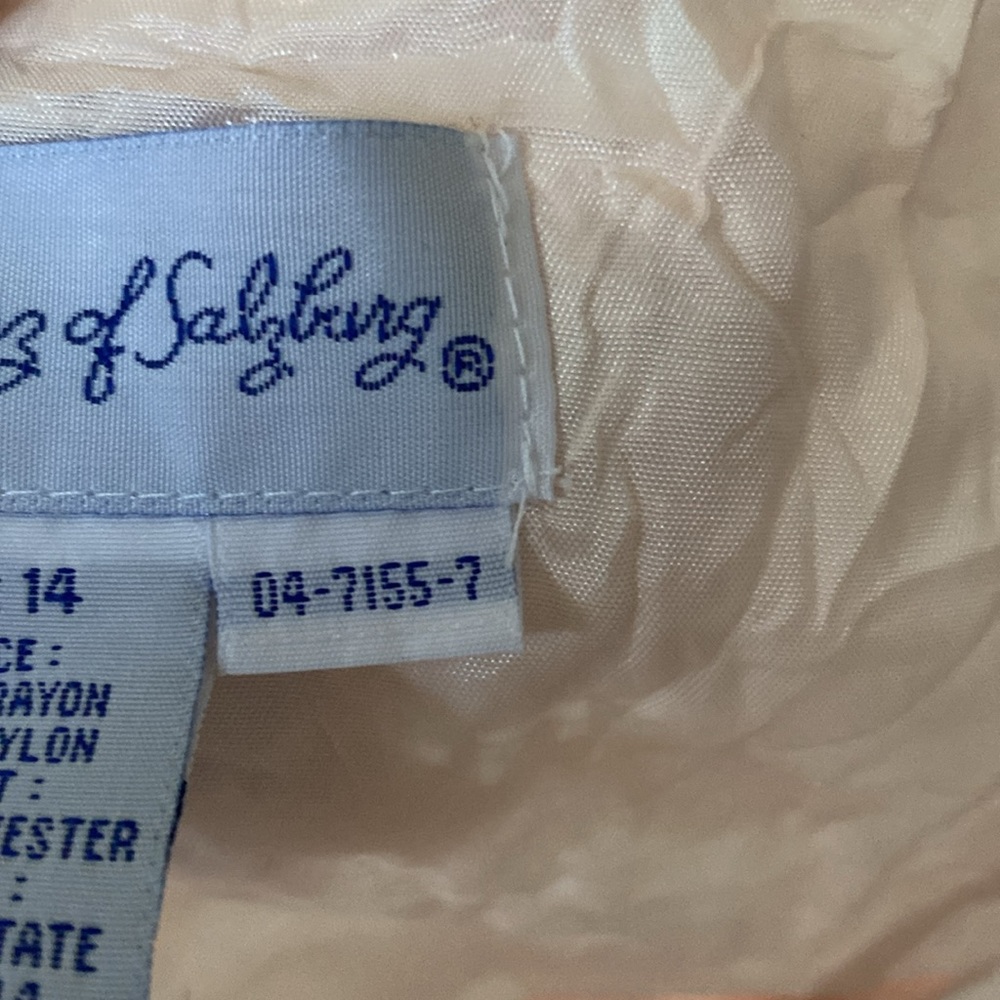 LANZ OF SALSBURG VINTAGE BRIDESMAIDS DRESS WITH DETACHABLE TRAIN PALE PINK 14 - Picture 9 of 9